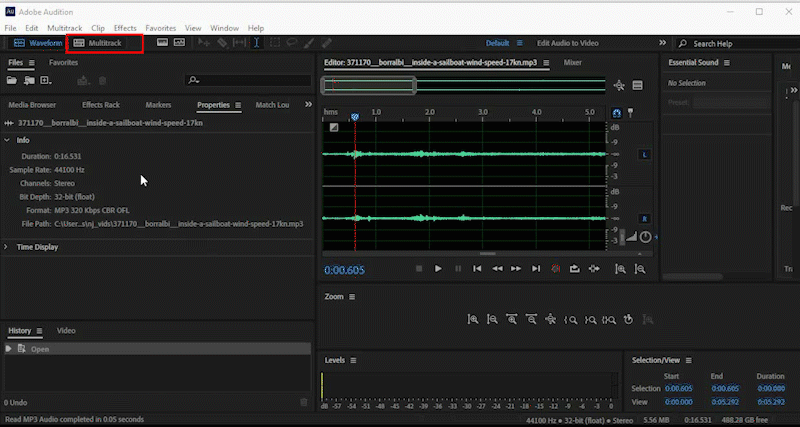 start multitrack session